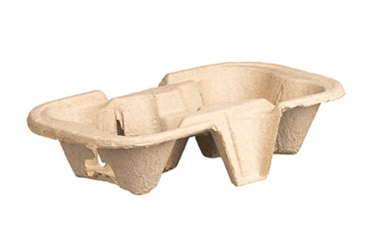 Brown Pulp 2 Cup Holder Tray – Fits 80mm & 90mm Cups | 600 Pack