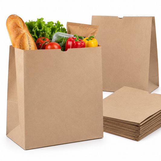 Brown Paper SOS Takeaway Bag – 325 × 280 × 150mm