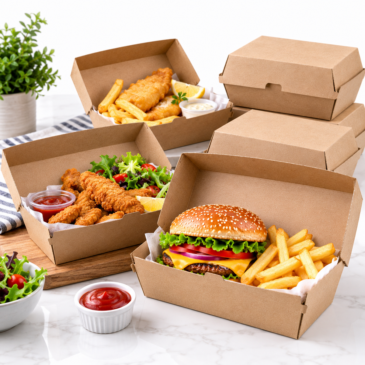 Regular Endura Kraft Snack Boxes – 175x90x85mm | 200 Pack