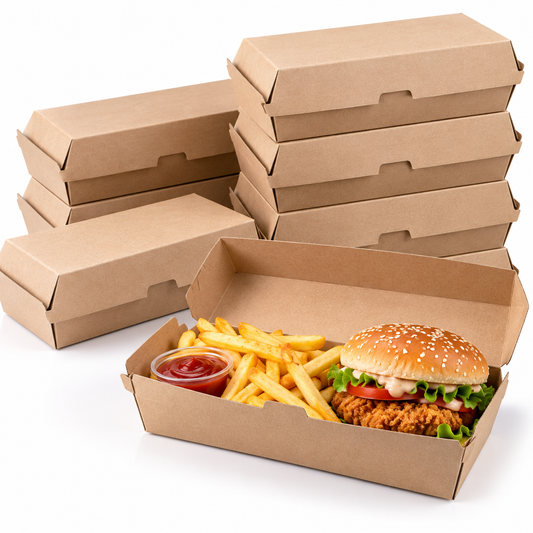 Large Endura Kraft Snack Box – 205 × 107 × 78mm