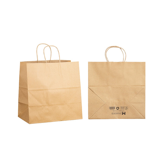 Medium Brown Paper Carry Bags with Twist Handles – 305 × 175 × 305mm | 250 Pack