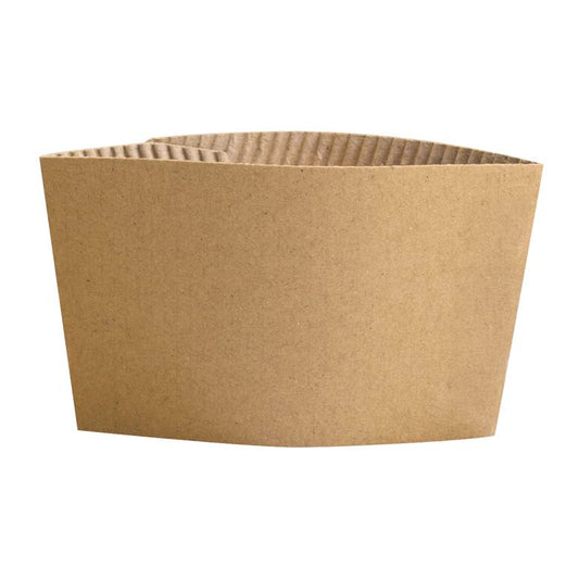Brown Cardboard Coffee Cup Sleeves – Fits 80mm Cups | 1000 Pack