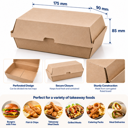 Regular Endura Kraft Snack Boxes – 175x90x85mm | 200 Pack