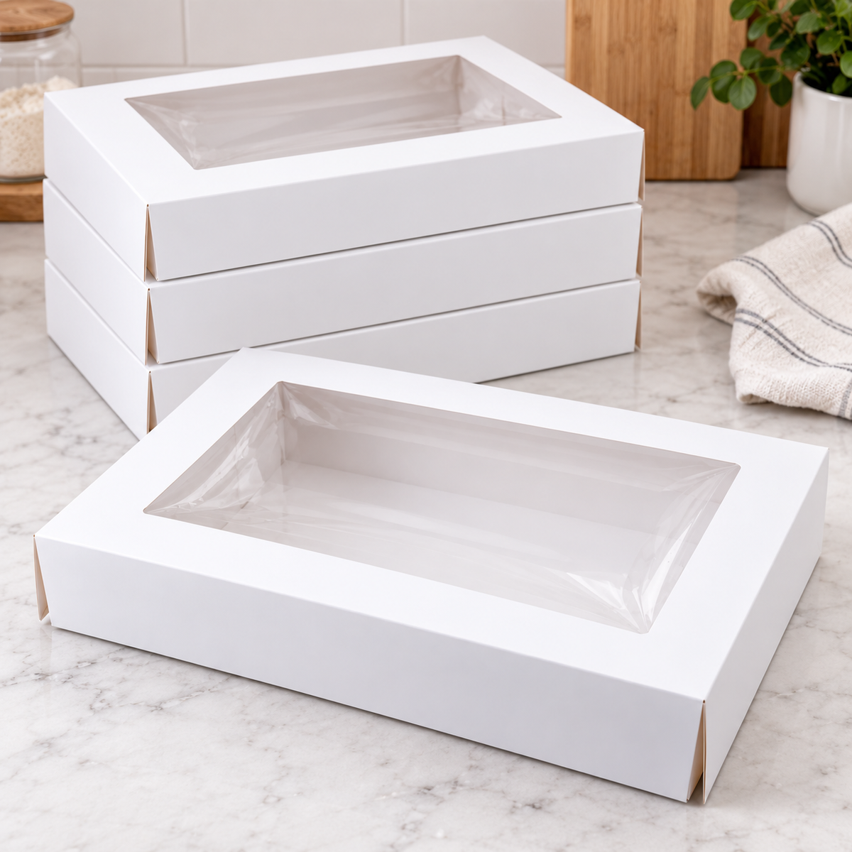 12 Cupcake Window Box – White | 80 Pack