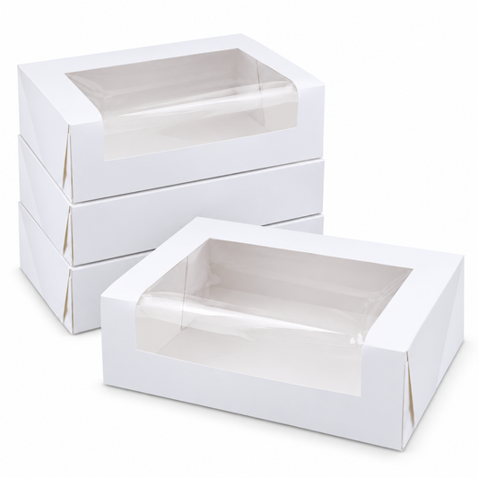 6 Cupcake Window Box – White | 100 Pack