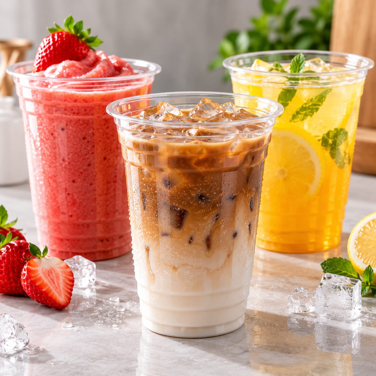 20oz Clear PET Cold Cups – Recyclable 591ml