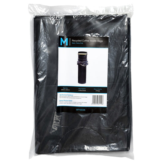 Black Recycled Coffee Waste Bags – 330 × 925mm, 80mu | 25 Pack